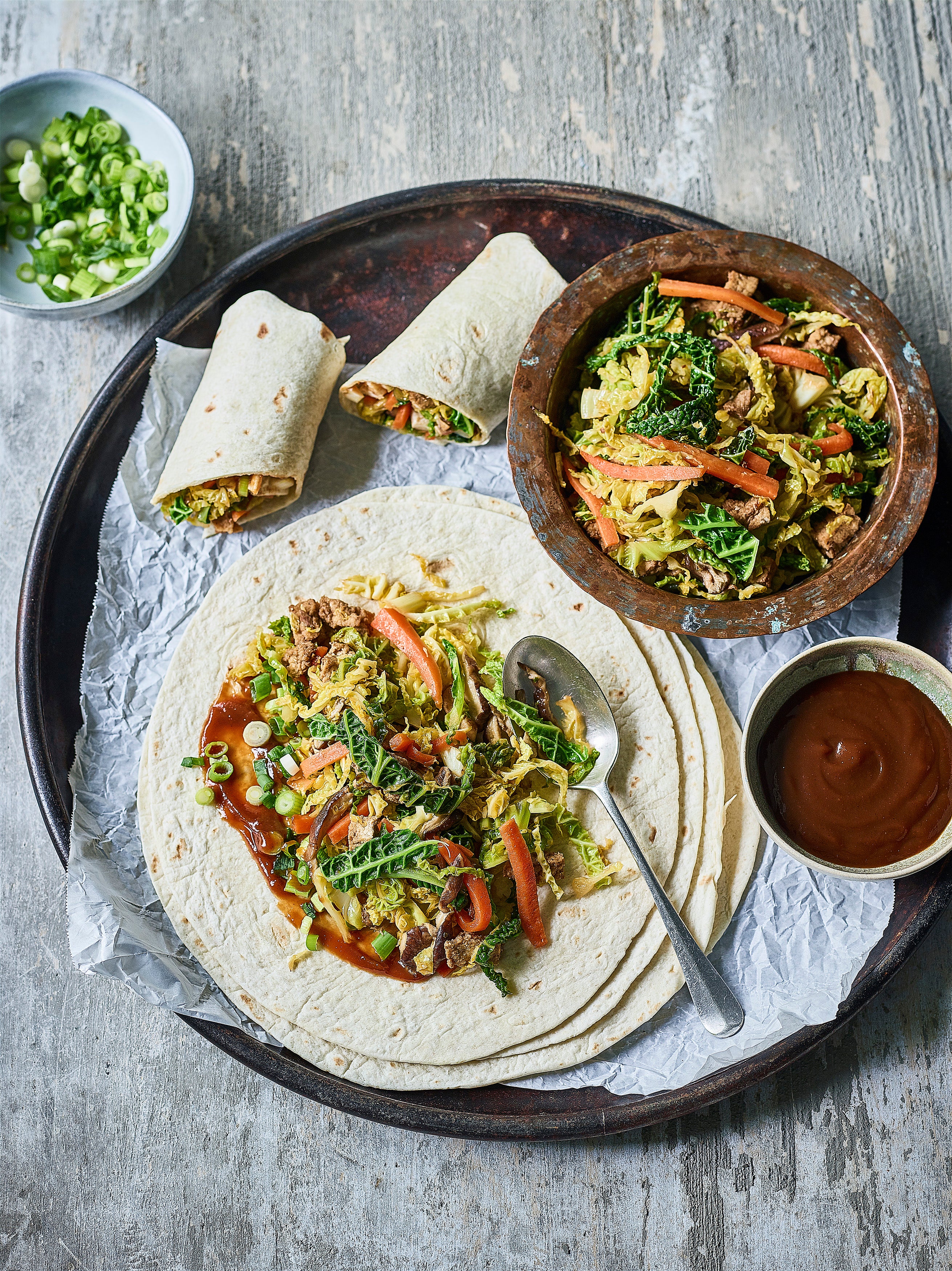 These veggie wraps are perfect for a light dinner or make ahead lunch